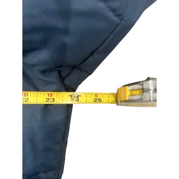 Vtg Eddie Bauer Goose Down Jacket Coat Snaps Puffer Snaps Chambray Blue Shacket - Picture 10 of 14